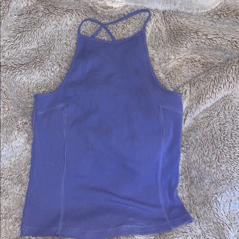 FREE PEOPLE Light Blue Halter Tank